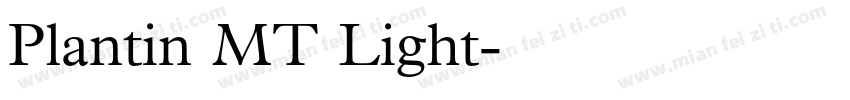 Plantin MT Light字体转换